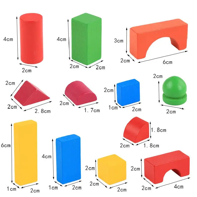 

112pcs/set Montessori Education Wooden Grains Color Building Blocks Kindergarten Children Early Childhood Parenting Toy For Kids