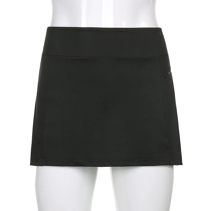 

Pastel Goth Y2K High Waist Micro Skirt E-girl Aesthetics Patchwork A-line Black Skorts Cute Streetwear Short Bottoms