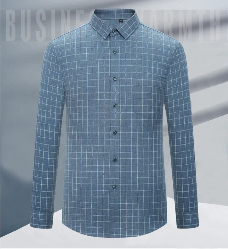 Рубашка Мужская Фланелевая в полоску с длинным рукавом | одежда