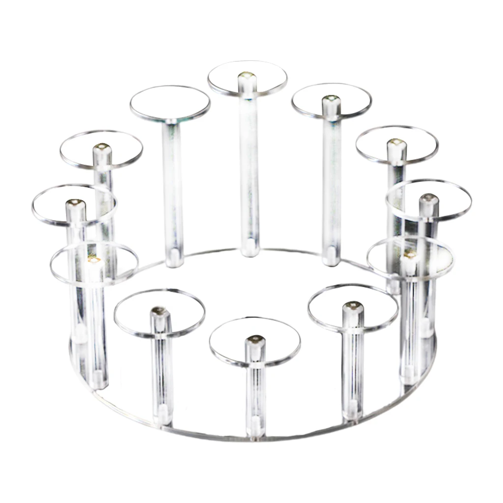 

Transparent Acrylic Display Rack Clear Layers Cupcake Desserts Storage Display Holder Collections Organizer