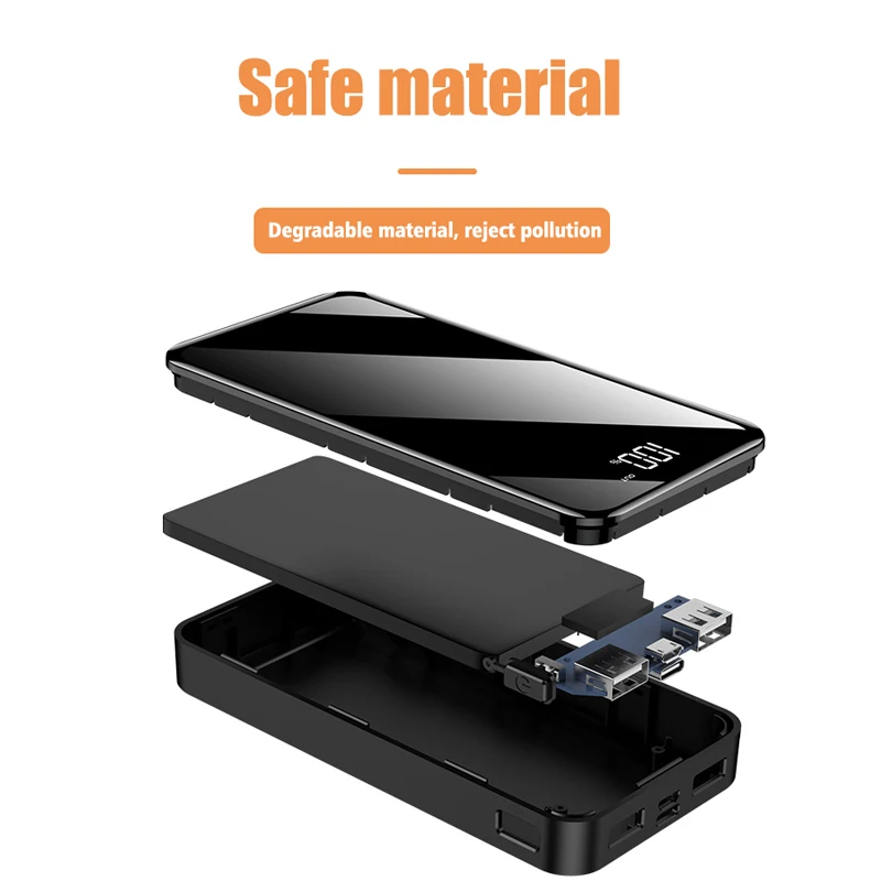 18650 Внешний аккумулятор 30000 мА/ч быстрое зарядное устройство светодиодный 2 Usb