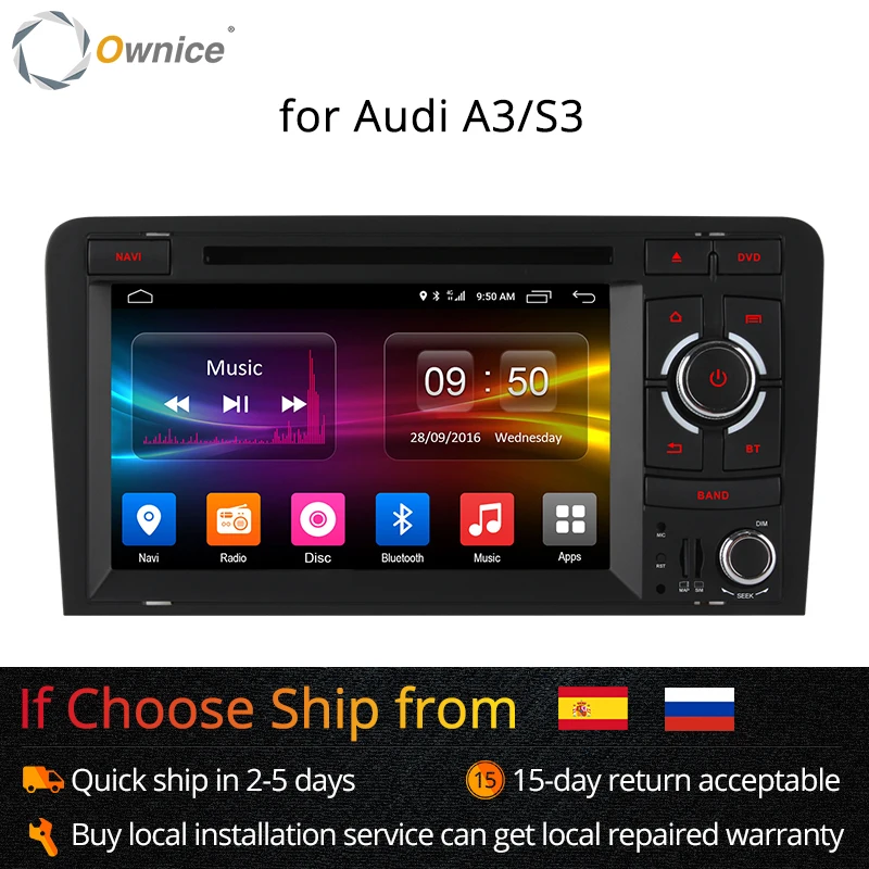 

Ownice C500 4G SIM LTE Android 6.0 2 Din 7" Car DVD Player For Audi A3 S3 2002-2011 Radio GPS Navi BT 2GB RAM 16GB ROM Quad Core