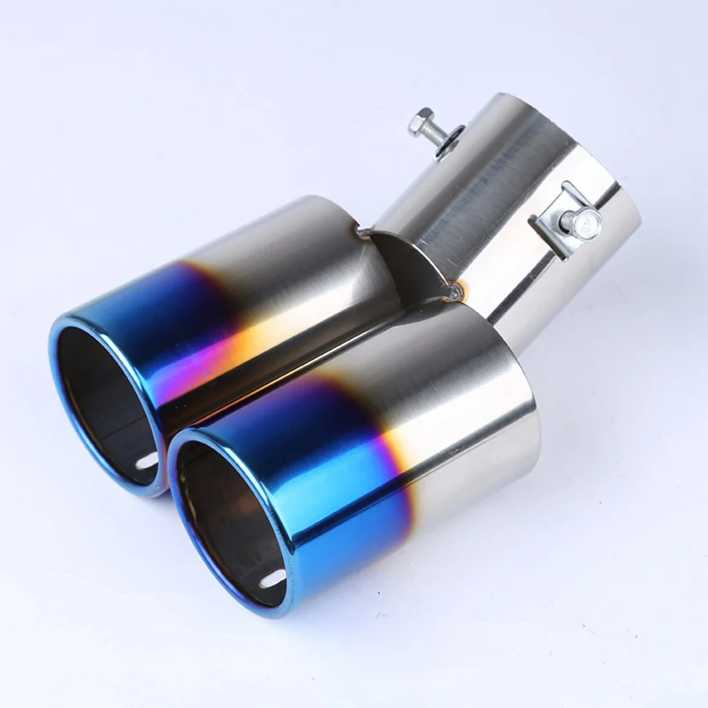 Красочные двойные розетки из нержавеющей стали выхлопной трубы глушитель