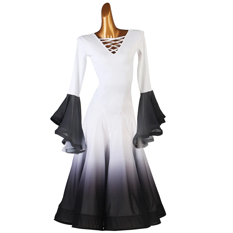 

Ballroom Dress Dance Competition Dresses Standard Tango Waltz Modern Costume Women Flamenco Customize Big Hem