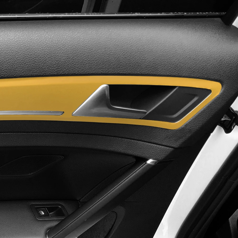 

Door Handle Trim Knob Window Switch Panel Carbon Fiber Film Sticker Decal Car Styling For Volkswagen VW Golf 7 MK7 Accessories