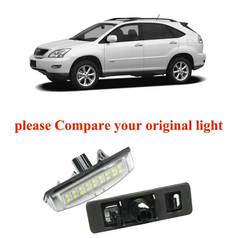 

2pc Car Accessories Special Car License Plate Light Lamp For Lexus rx300 rx330 rx350 03-08 canbus error free