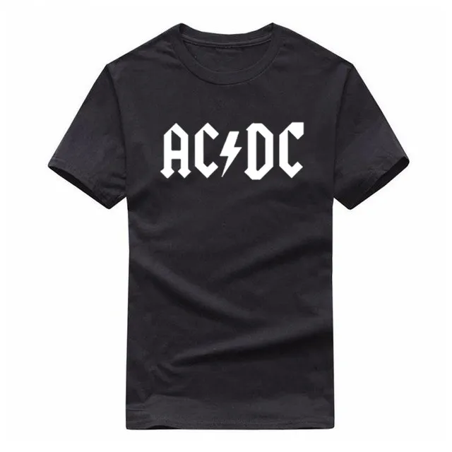 P37 Black and White Camisetas Hombre AC/DC Группа рок футболка для мужчин s acdc Графические футболки принт о-образный вырез хип-хоп короткий рукав Повседневная футболка мужская одежда - Цвет: P37 Black and White