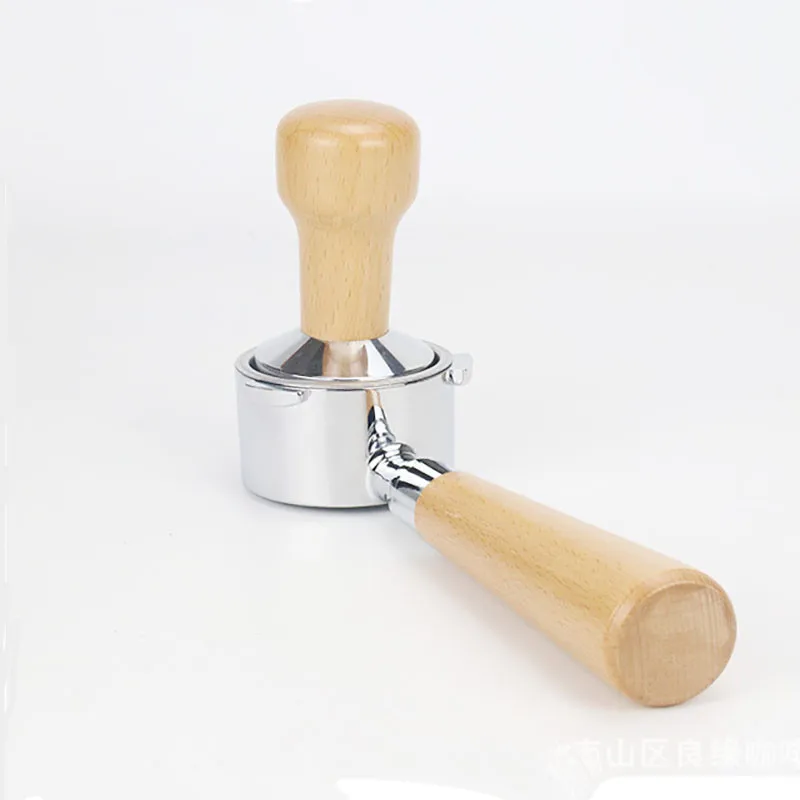 

51mm Coffee Bottomless Portafilter For Delonghi EC680 Filter Espresso Coffee Funnel Wooden Handle Filter Holder Coffee Tools