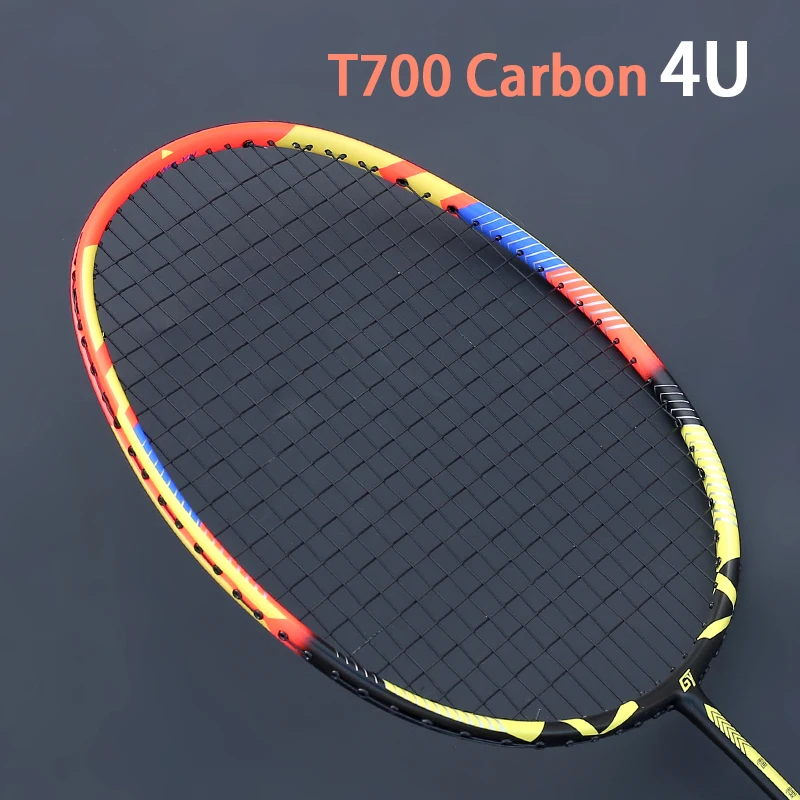 Сверхлегкие нанизанные ракетки для бадминтона из углеродного волокна 4U 80 ± 5g