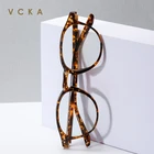 Очки для чтения VCKA женские, круглые, с защитой от синего света, TR90, UV400 от + 50 до + 2021, 600