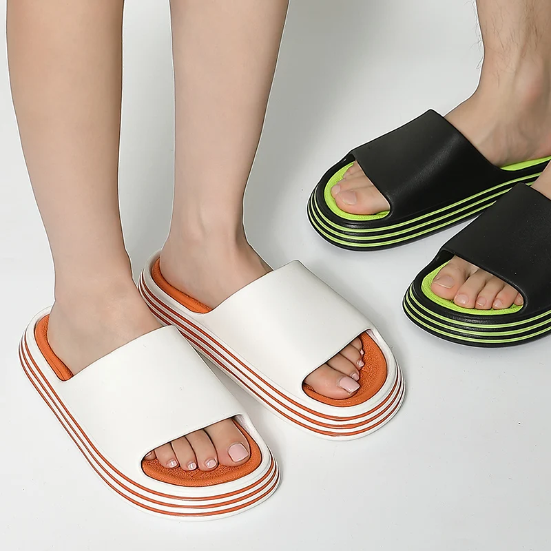 

Women Slippers Casual Mens Soft Comfortable EVA Smelless Thick Sole Slides Beach Flip Flops Male Ladies Indoor Bath Shoes