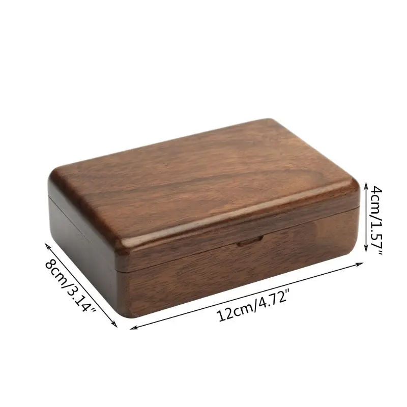 

Rectangle Shaped Wedding Valentines Engagement Wooden Ring Bearer Box Handmade Rustic Wedding Ring Box Holder Walnut