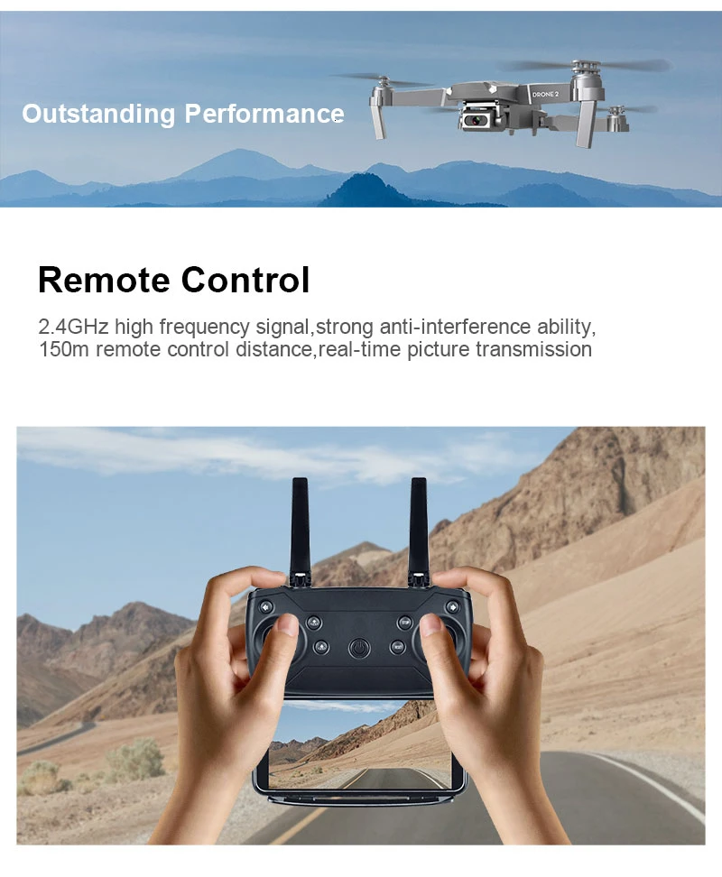 E68 Радиоуправляемый Дрон 4K HD камера wifi FPV Квадрокоптер складной Радиоуправляемый вертолет Квадрокоптер мини дроны VS E58 SG901 E520 Дрон игрушка подарок