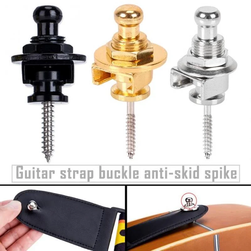 

1 шт. электрогитара хвост ногтей металлический универсальная Нескользящая Пряжка для гитарного ремешка, вы можете легко удалить винты реме...