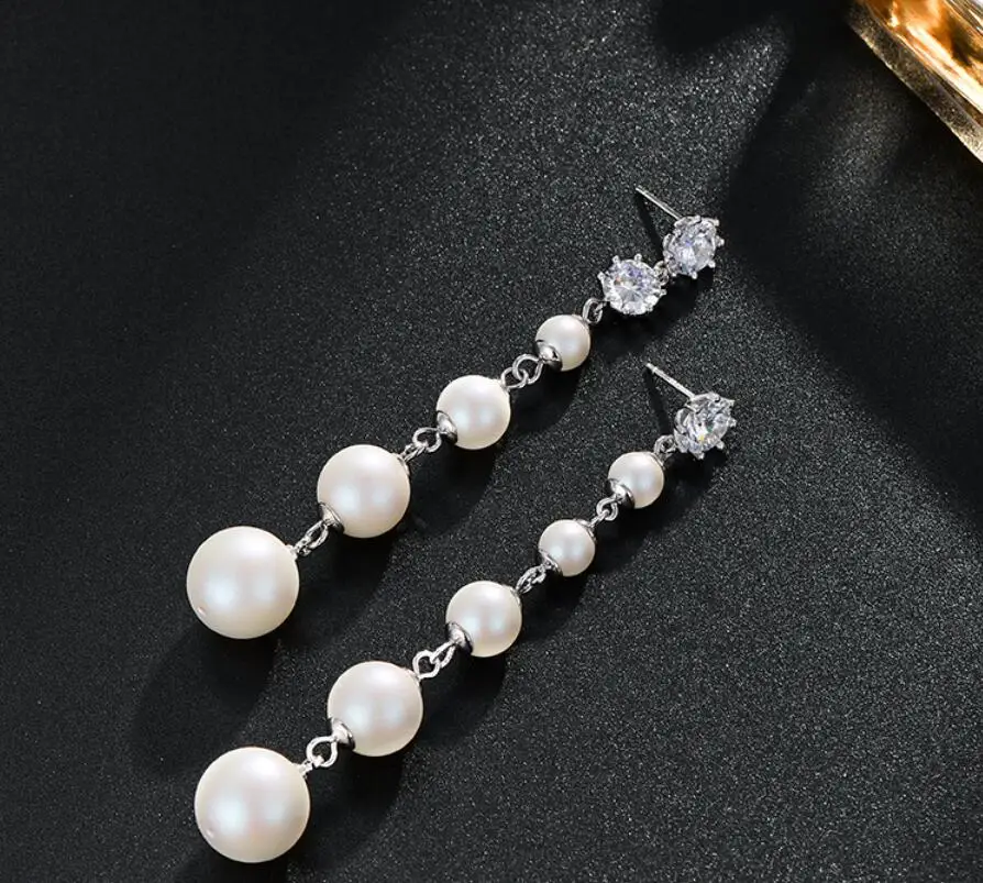 

Autumn and winter pearl earrings female South Korea temperament