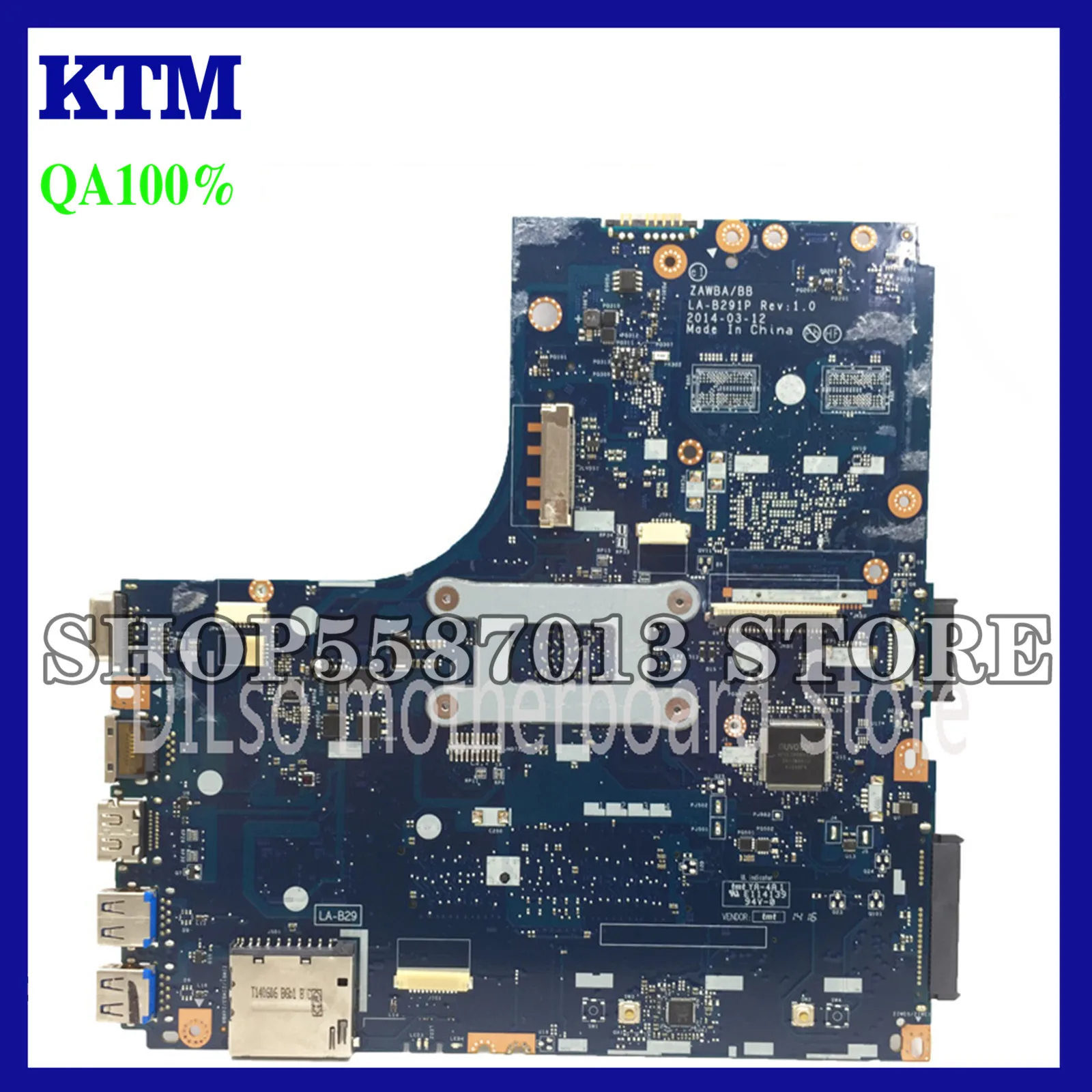 

KEFU ZAWBA/BB LA-B291P Motherboard For Lenovo B40-45 Laptop Motherboard original mianboard with CPU Test