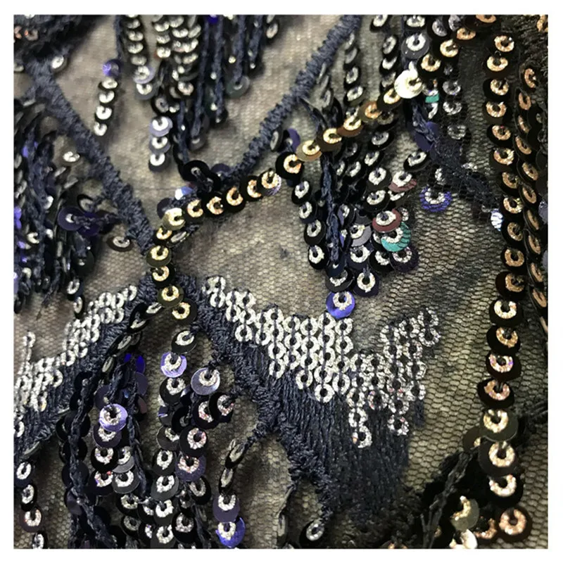 ТКАНЕВОЕ женское платье Lace135 с кисточками и пайетками из ткани сетчатые пряжи для