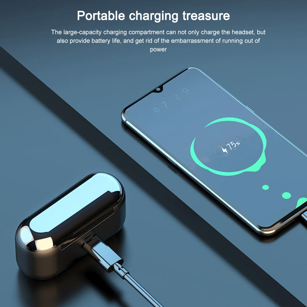 F9 наушники вкладыши TWS с Беспроводной Bluetooth 5 0 Smart Touch со светодиодной индикацией