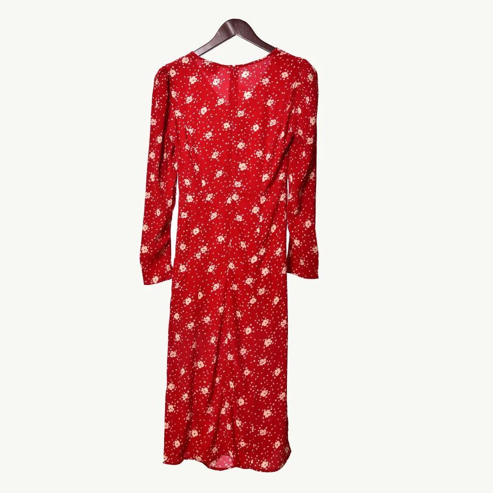 2020 Новый 100% вискоза Для женщин миди платье элегантные женские шнурок