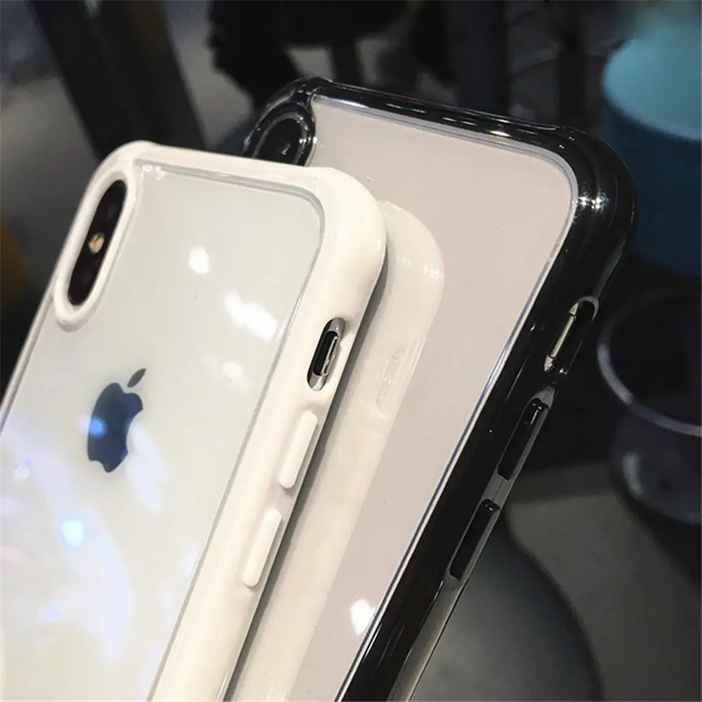 Lovebay противоударный бампер прозрачный силиконовый чехол для телефона iPhone 11 Pro X XR XS Max 7 8 6 6s Plus Прозрачная мягкая задняя крышка