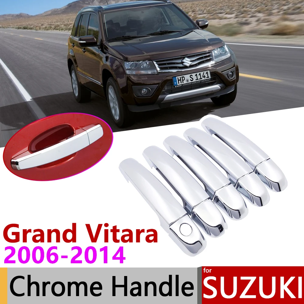 Хромированная накладка на дверную ручку для Suzuki Grand Vitara Nomade скудо 2006 ~ 2014