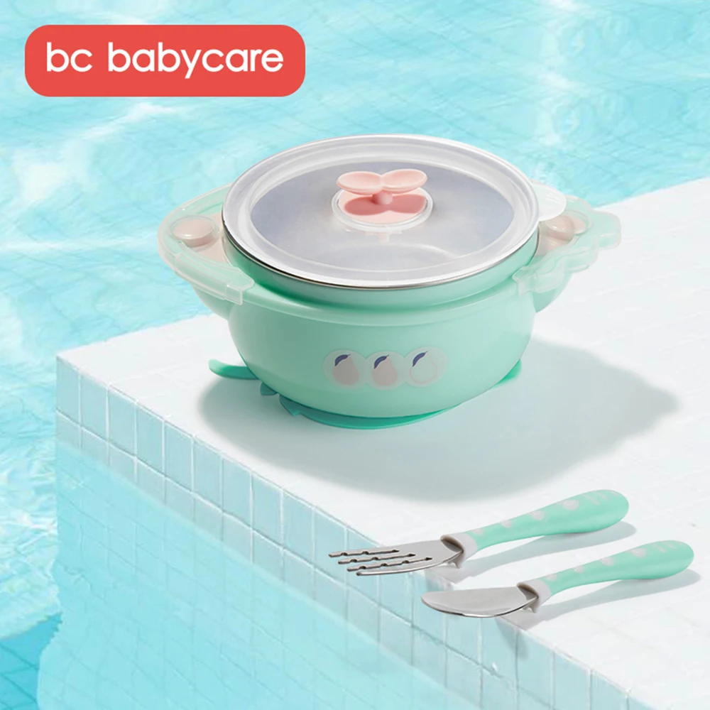 Детская изоляционная миска BC Babycare из нержавеющей стали для инъекций воды детская