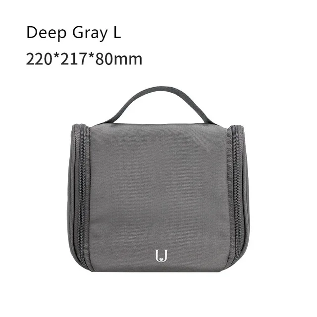 Deep Grey Size L Новинка, Xiaomi Jordan& Judy, портативная косметичка для путешествий, сумка, висячая моющаяся сумка, нейтральная косметичка, органайзер, сумка для хранения - Цвет: Deep Grey Size L