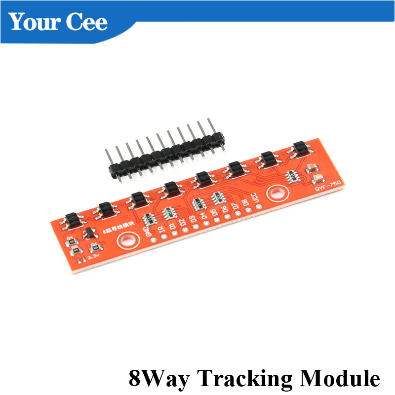 Модуль отслеживания каналов 8 3 5 В инфракрасный датчик обнаружения для ИК