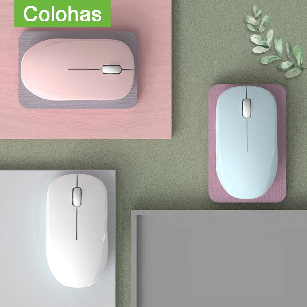 Ультратонкая Беспроводная мини мышь 2 4G милая Бесшумная игровая для Macbook Air Pro Lenovo