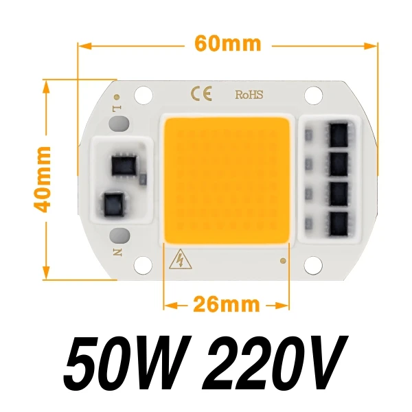 50W Warm White Светодиодный фито-светильник 220 В, 10 Вт, 20 Вт, 30 Вт, 50 Вт, светильник для выращивания, Теплый Холодный белый умный IC Бисер для домашних растений, цветов, семян, гидропоники - Цвет: 50W Warm White
