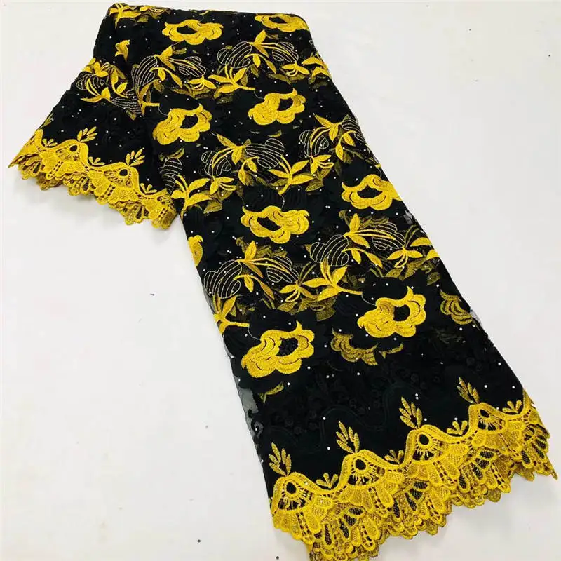 

african lace fabric latest lace fabric 2021 with stones 5yards of african fabric african lace fabric high quality lace ! DF30815
