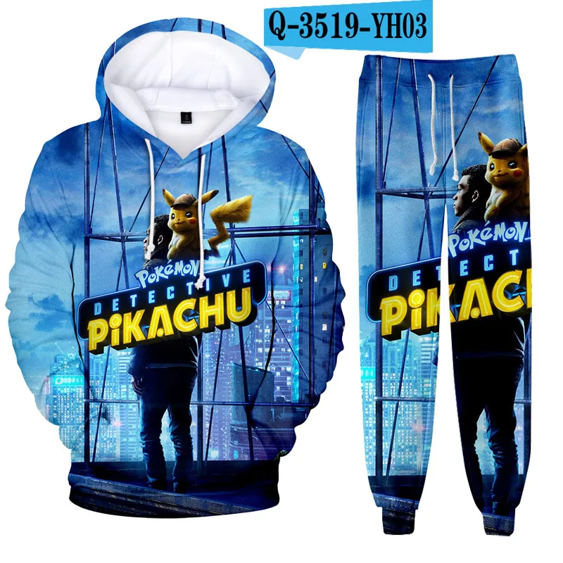 От 8 до 20 лет новый аниме Покемон детектив одежда для Пикачу комплект