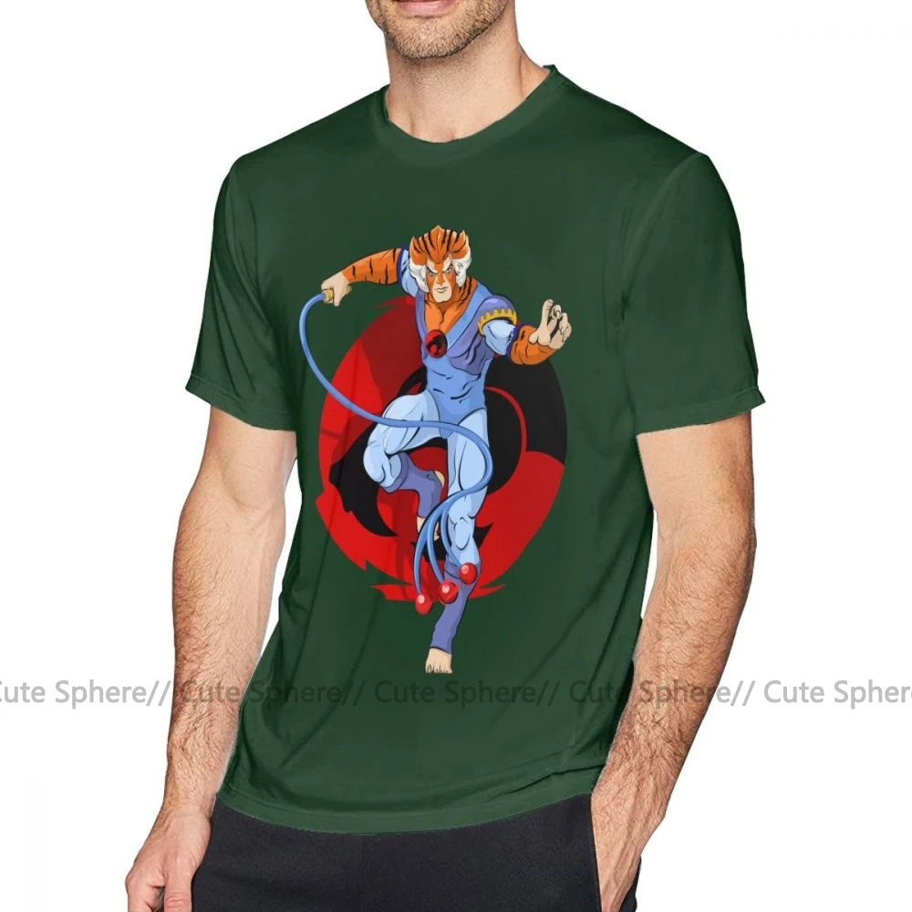 Thundercats футболка Tygra футболка пляжная забавная футболка из хлопка с коротким рукавом для мужчин футболка с принтом - Цвет: Dark Green