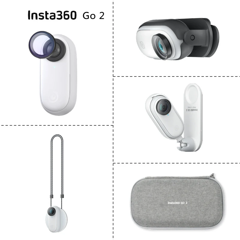 

Insta360 GO 2 Lens Guards Protector Goggles Magnetic Suction Lanyard Simple Clip-on Steering Bracket for Go 2 Camera Accessories