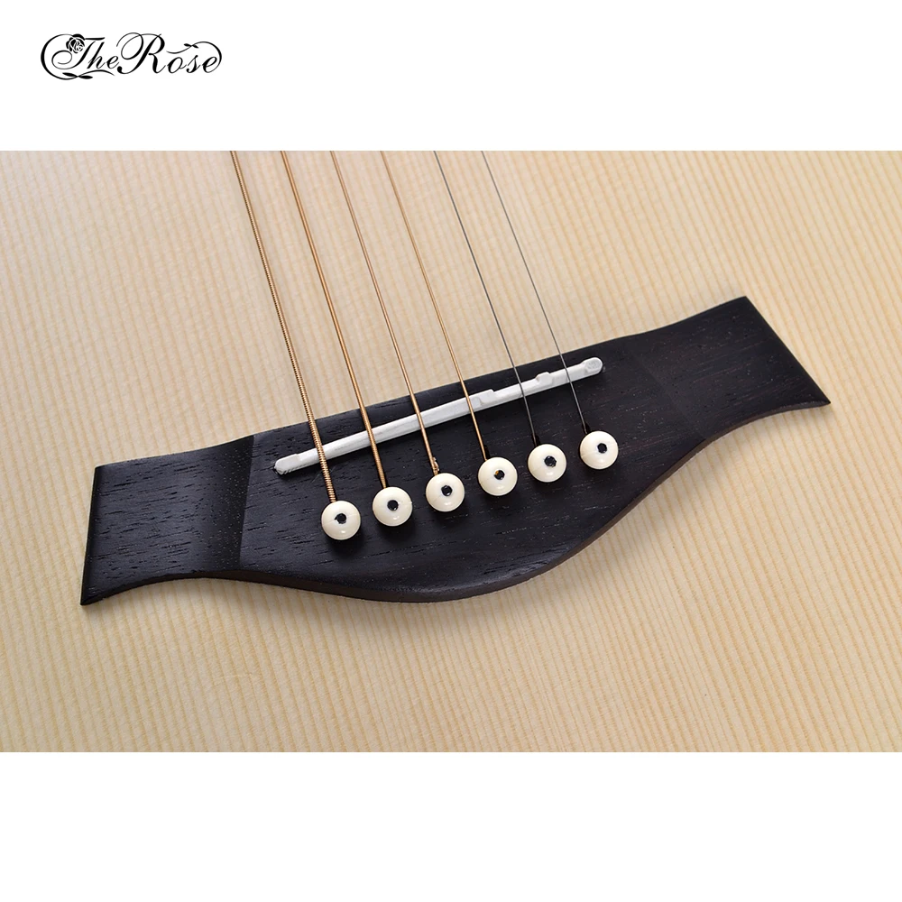 Розовая гитара 40 дюймов Акустическая материал ореха матовая профессиональная