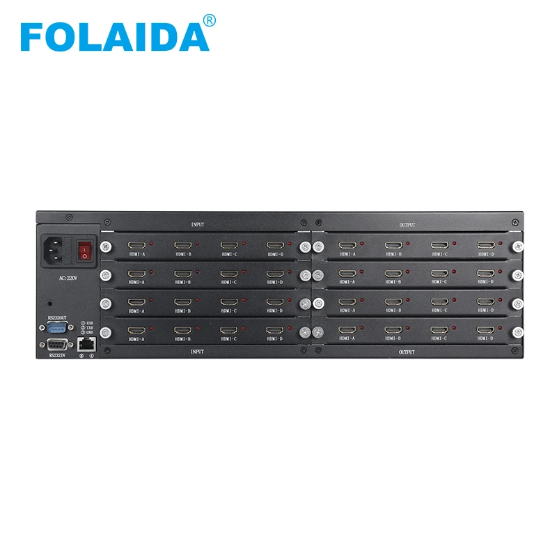 Folaida HDMI matrix 4x8 8x8 8x16 16x16 16x24  20x20 16x32 32x16 32x32 HDCP 1080P HDMI Blu-ray Display Switcher