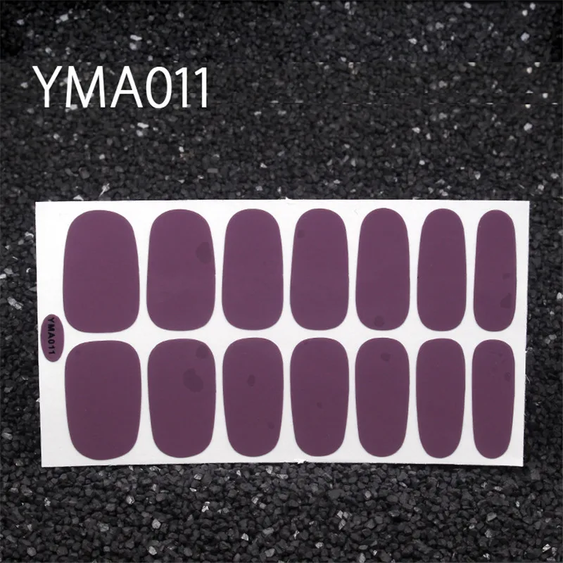 YMA011 Lamemoria 1 лист блестящие наклейки чистый Цвета аппарат для крепления на гвоздях и искусство переводные наклейки на ногти наклейки с окружающей средой маникюрные оптом - Цвет: YMA011