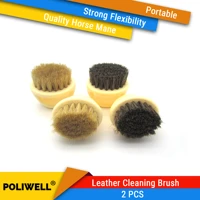 2pcs portable leather cleaning brush is used to clean car interior leather seats leather clothing furniture shoes luggage