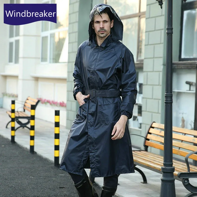 Длинный дождевик для мужчин и женщин куртка с разрезом взрослых мотоциклетный