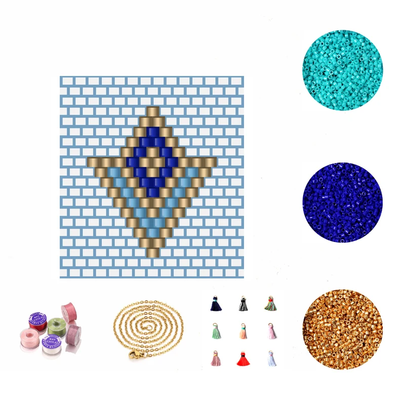 FAIRYWOO геометрическое ожерелье Миюки бисер кисточка кулон ожерелья для женщин