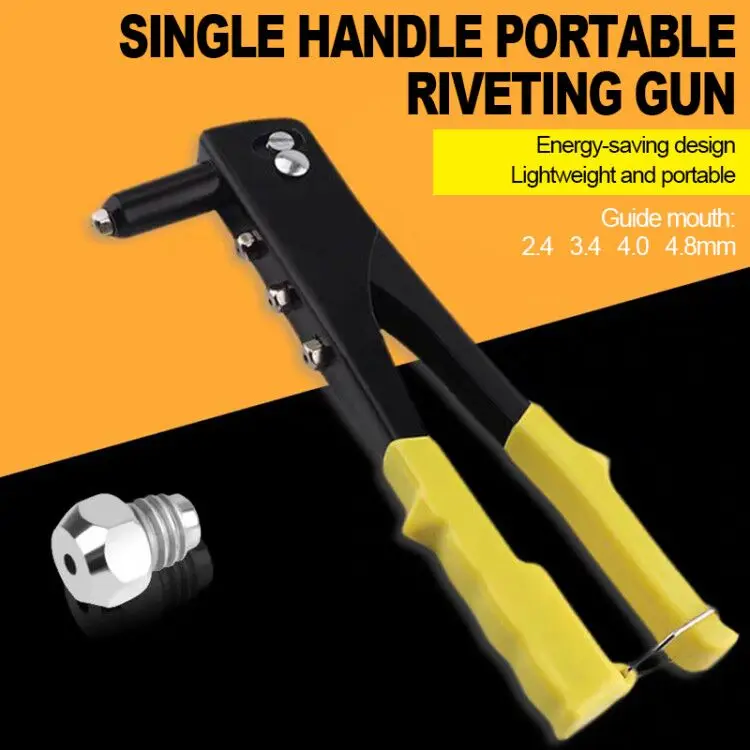 

Stainless Steel Manual Single-Handle Riveting Tool Gun Pull Willow Gun Metal Woodworking Hand Tools Repair Kit