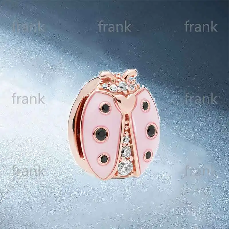 

787970EN160-Rose-Reflexions-Pink-Ladybird-Clip-Charm