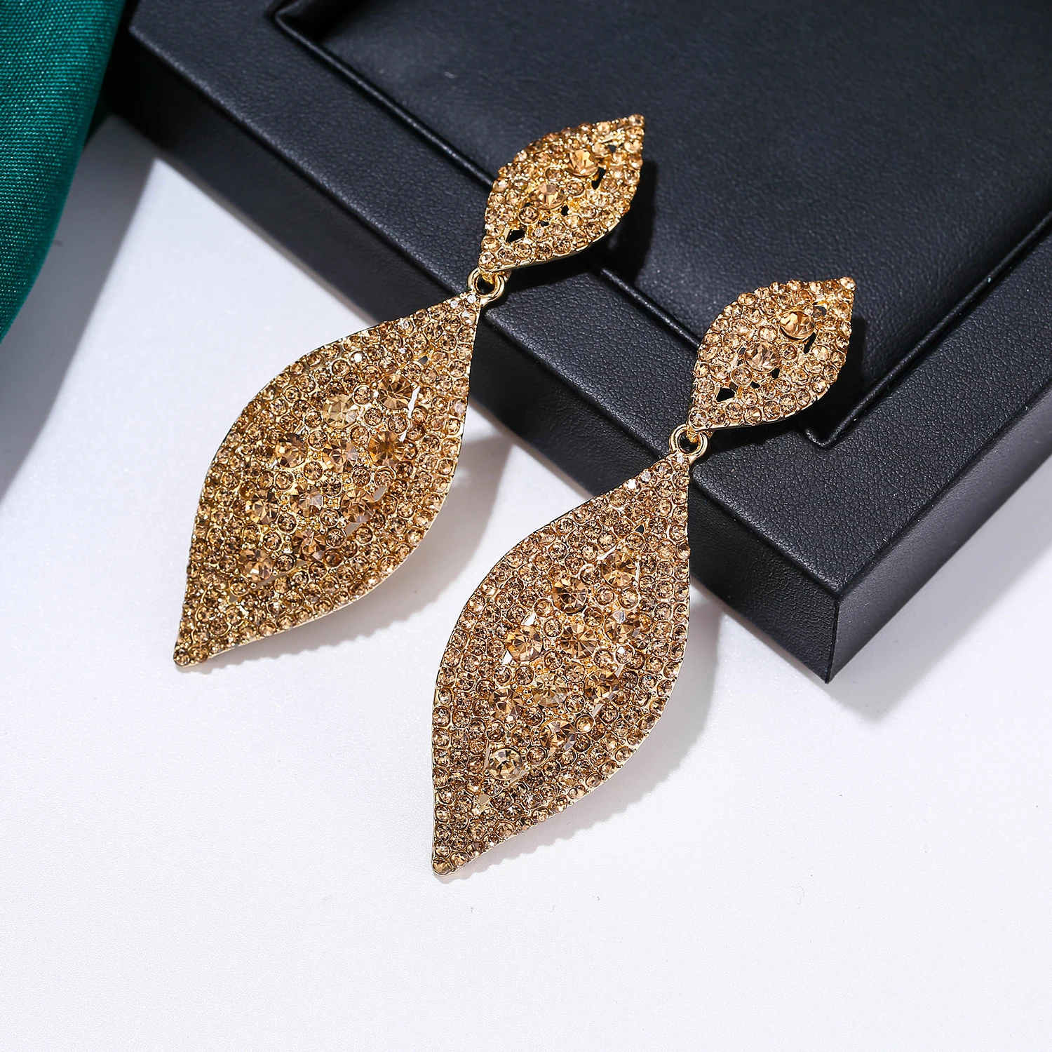 Женские серьги-капельки Cерьги с кристаллами висячие эстетические Свадебные