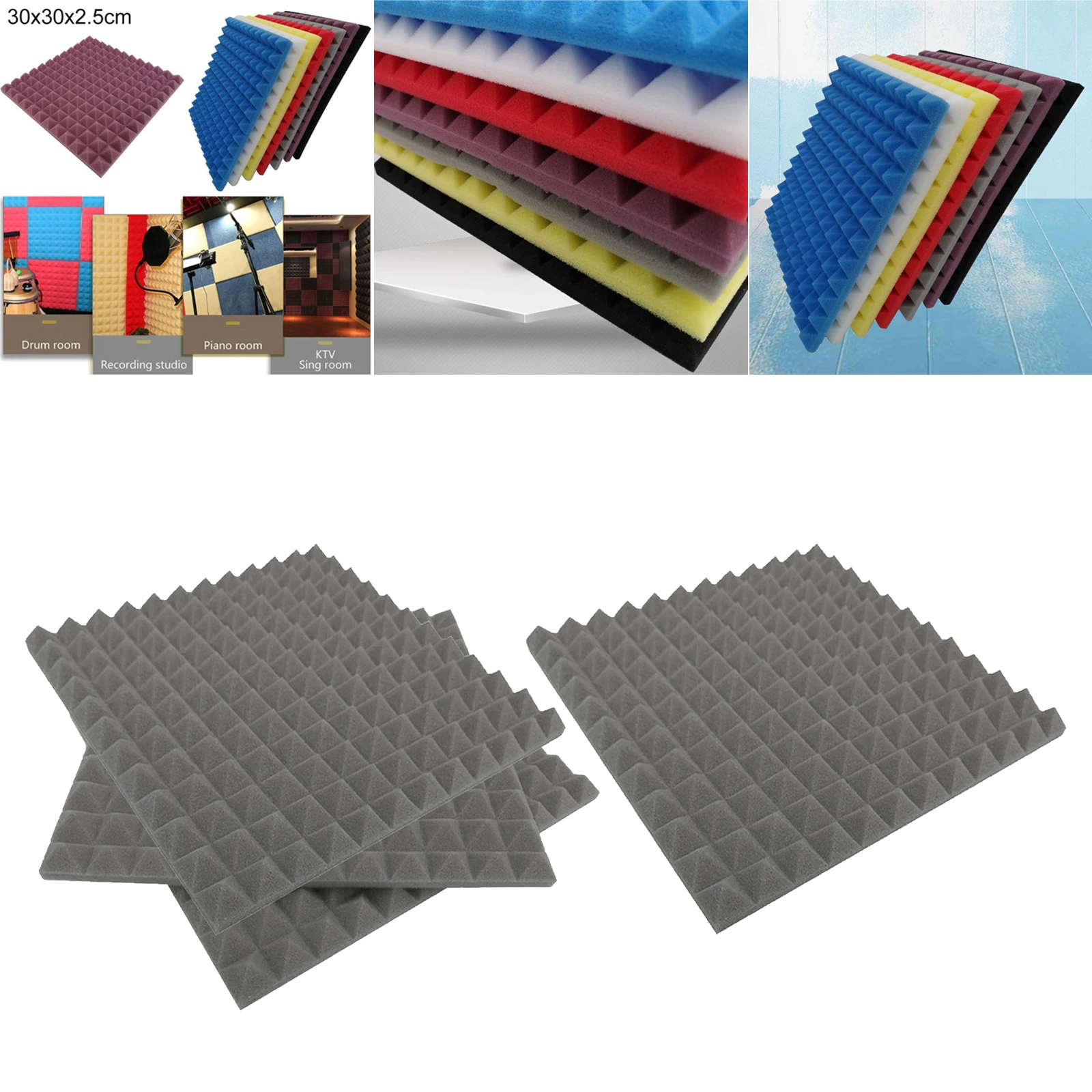 4 упаковки 11 8x11 8x1 дюйм акустическая пена черная панельная плитка настенная