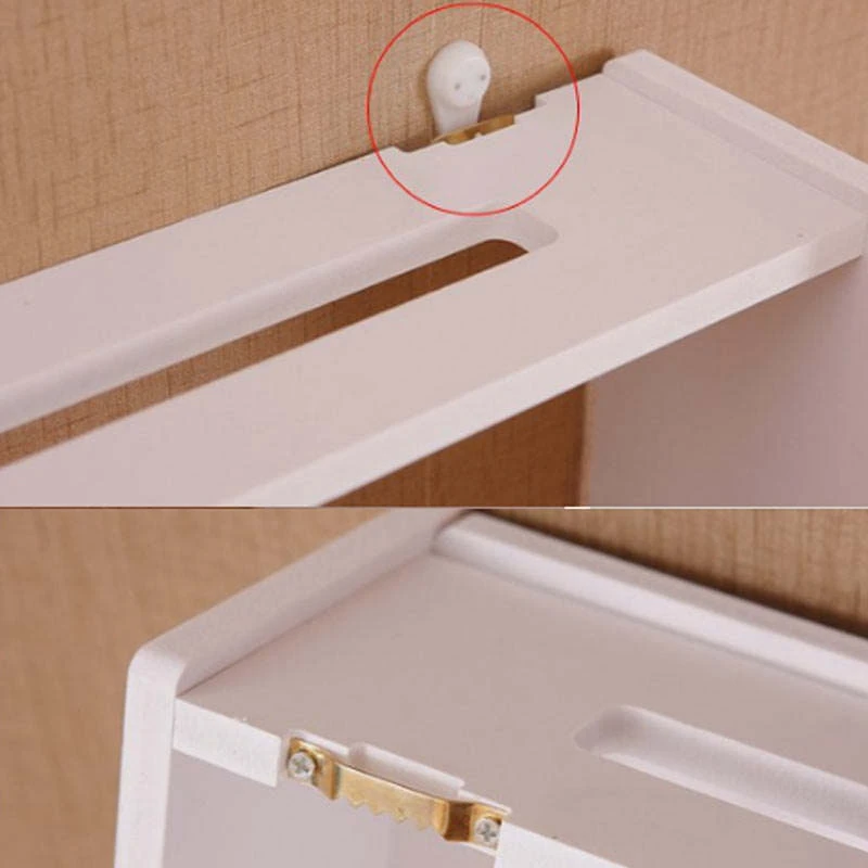 JEYL Wireless Wifi Router Storage Box Wood-Plastic Shelf Wall Hangings Bracket Cable Home Decor-Large | Дом и сад