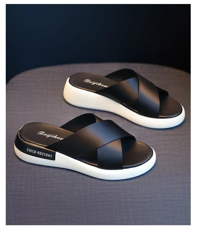 

Slippers Women's Summer Wear Thick Bottom Slope Heel Women's Sandals