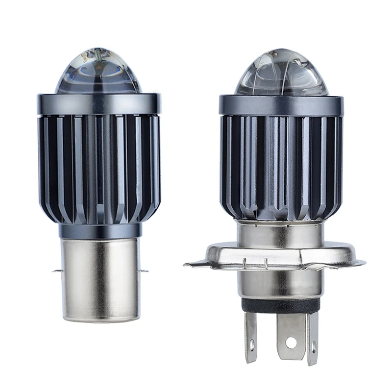 

NEW-BA20D Motorcycle Mini LED Projector Bulbs Dual Colors Scooter E-Bikes