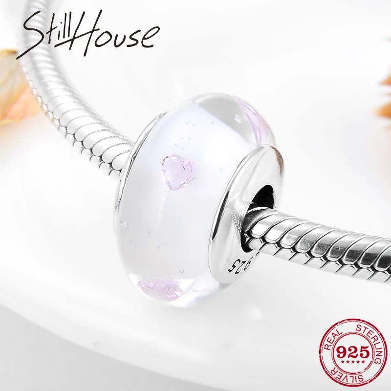 Новые прозрачные и розовые стеклянные бусины-подвески в форме сердца для