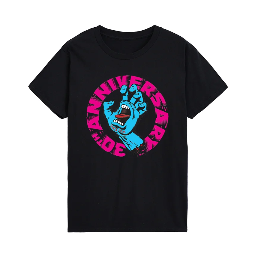 

Новая мужская футболка с надписью «Santa Cluz» и изображением креветок-призраков, летние хлопковые топы с коротким рукавом и круглым вырезом, фу...