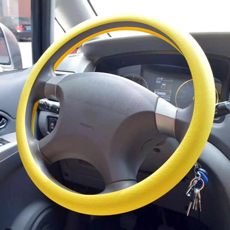 Универсальный чехол рулевого колеса автомобиля авто силиконовый на руль